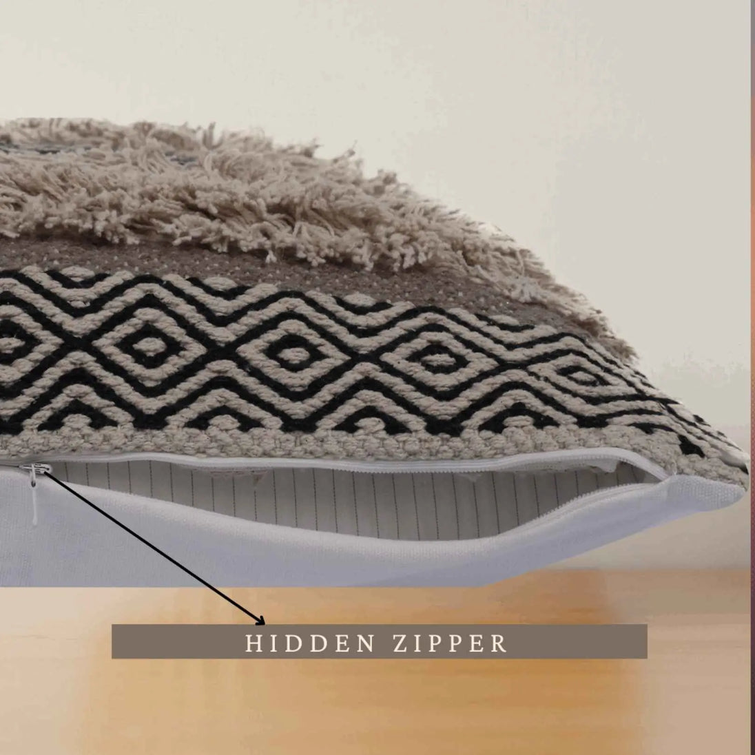 Maya Decorative Cotton Black throw Pillow Covers - Kapissh