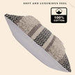 100% cotton boho pillow with soft texture.