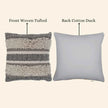 Front tufted, back cotton duck cushion design.