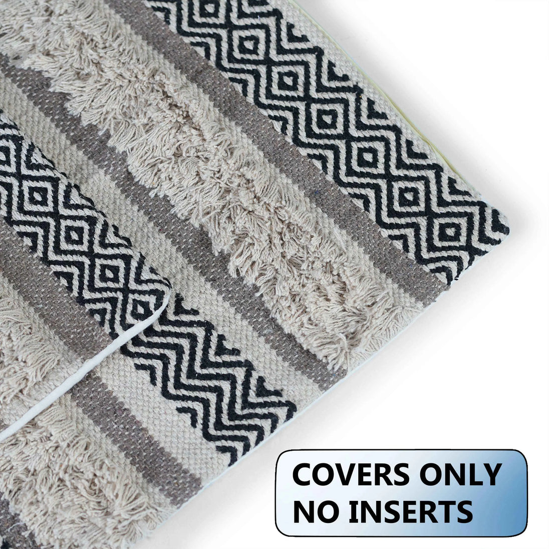 Boho pillow covers only, no inserts included.