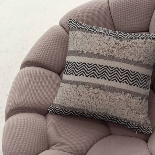 Maya Decorative Cotton Black throw Pillow Covers