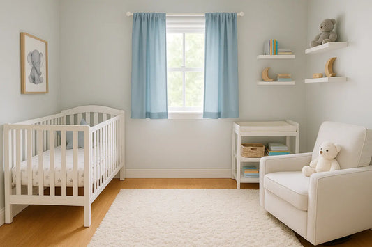 Best nursery curtains eco-friendly cotton short safe design