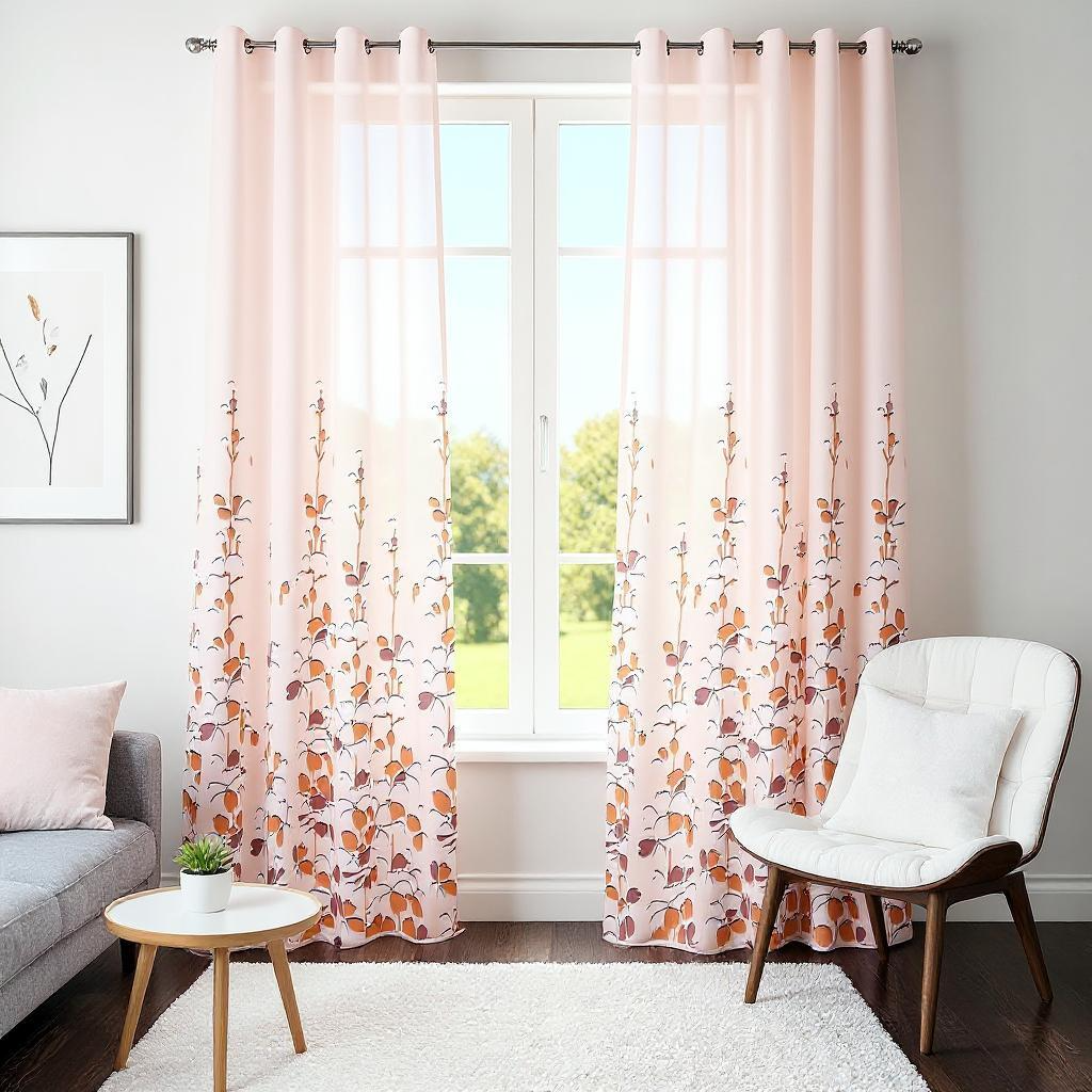 Floral Curtains Living room