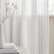 Ocean DeepStripe Linen-Look Sheer Curtains – Light-Filtering Drapes for Living Room & Bedroom Kapissh