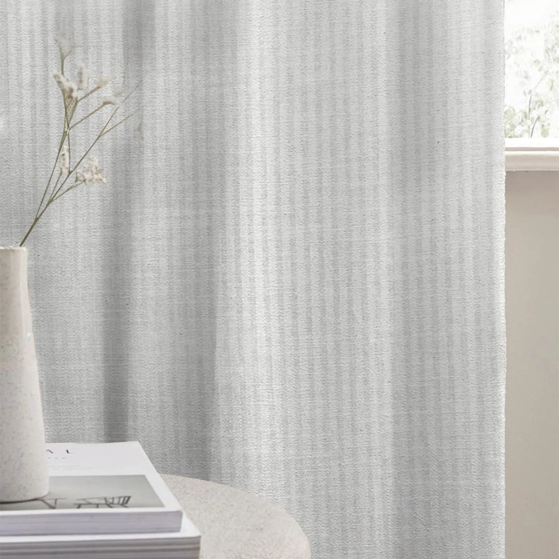 Lux Linen Herringbone Curtains – Light Filtering & Elegant Window Drapes Kapissh