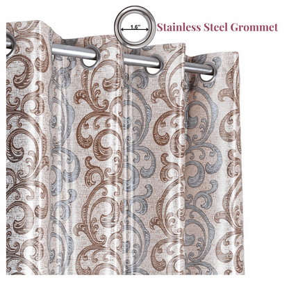Demore Damask Curtains Farmhouse Boho Drapes Pair - Kapissh