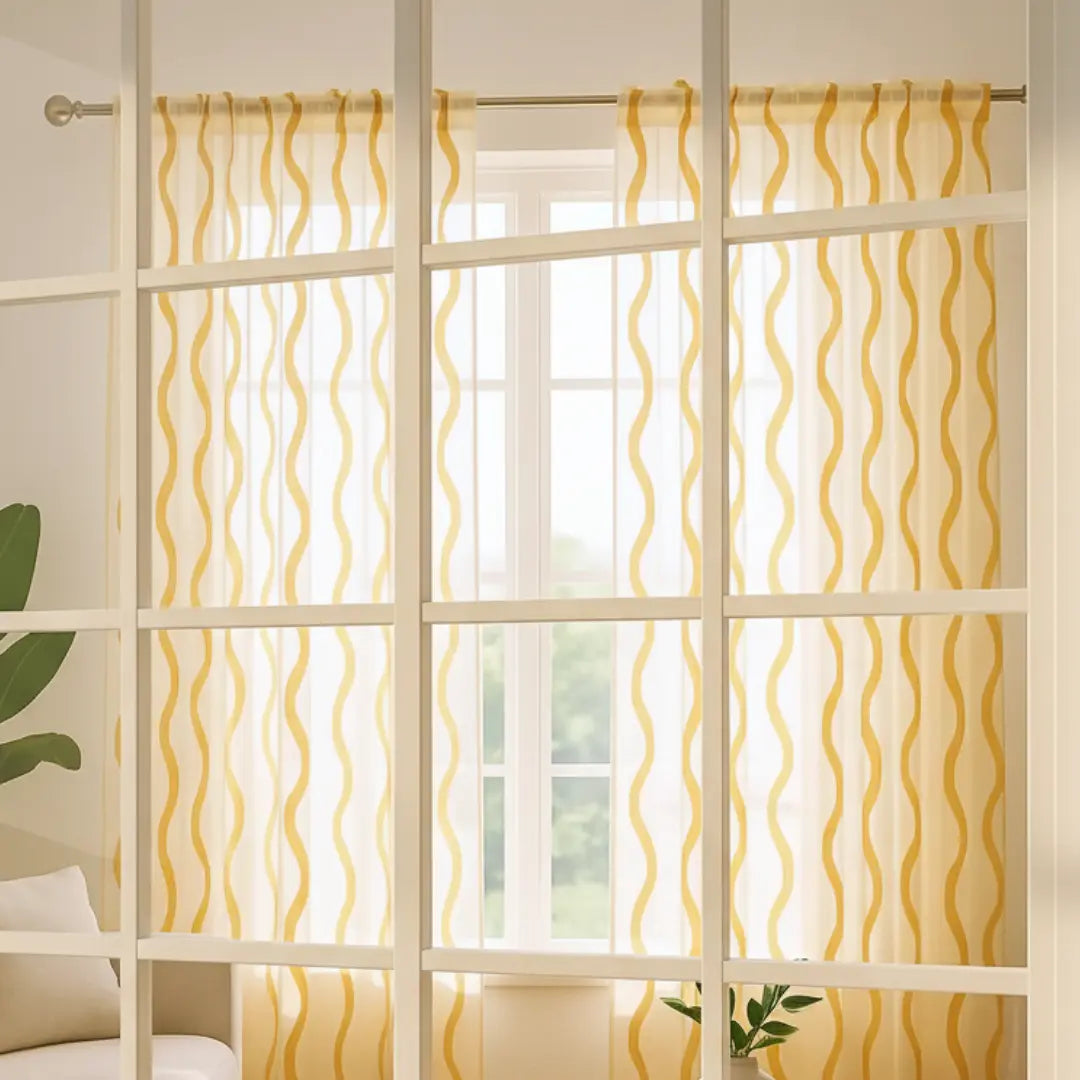 Ocean Embroidered Window Treatment Decorative Sheer Curtains Kapissh