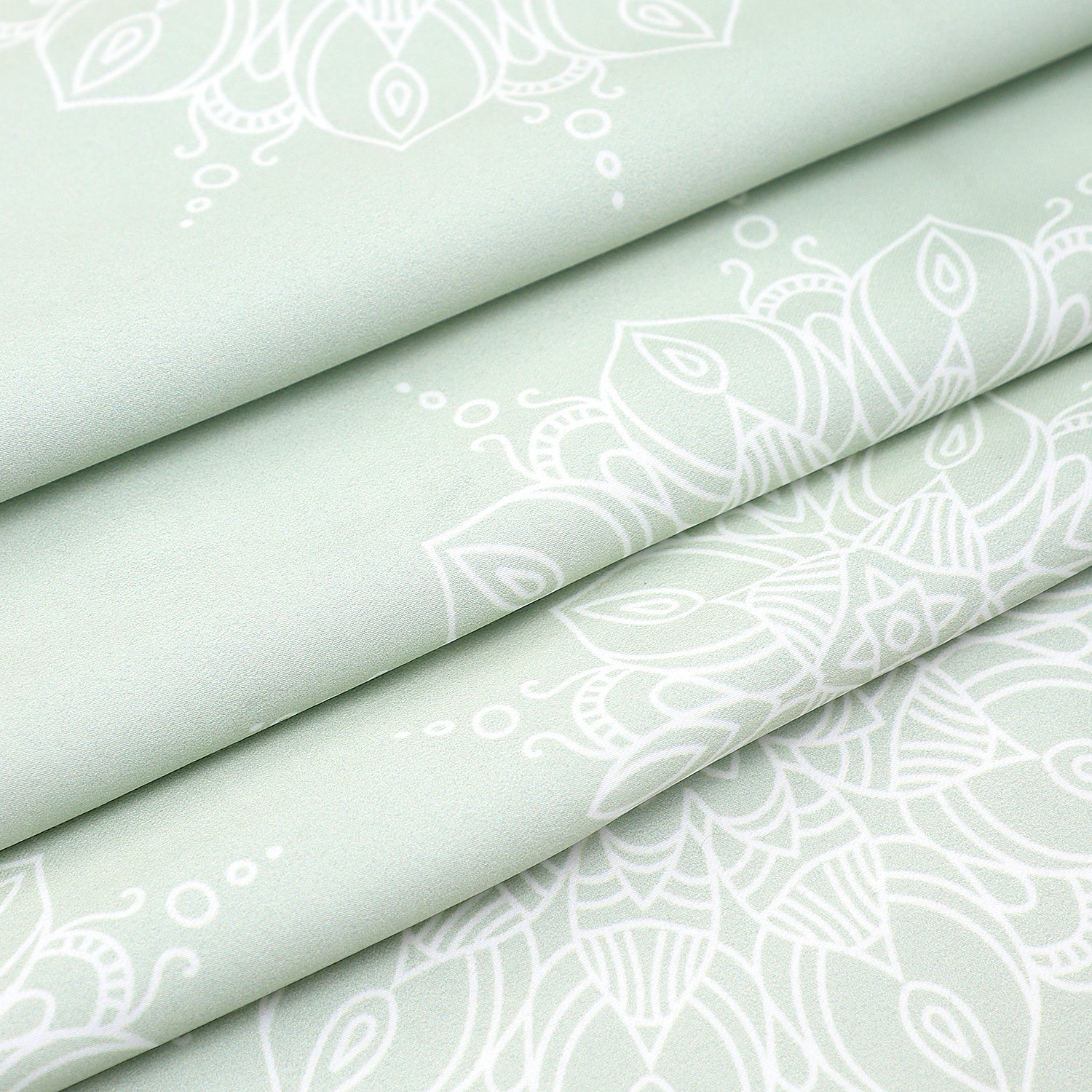 Winnetka Green White Mandala Room Darkening Curtains Pair - Kapissh