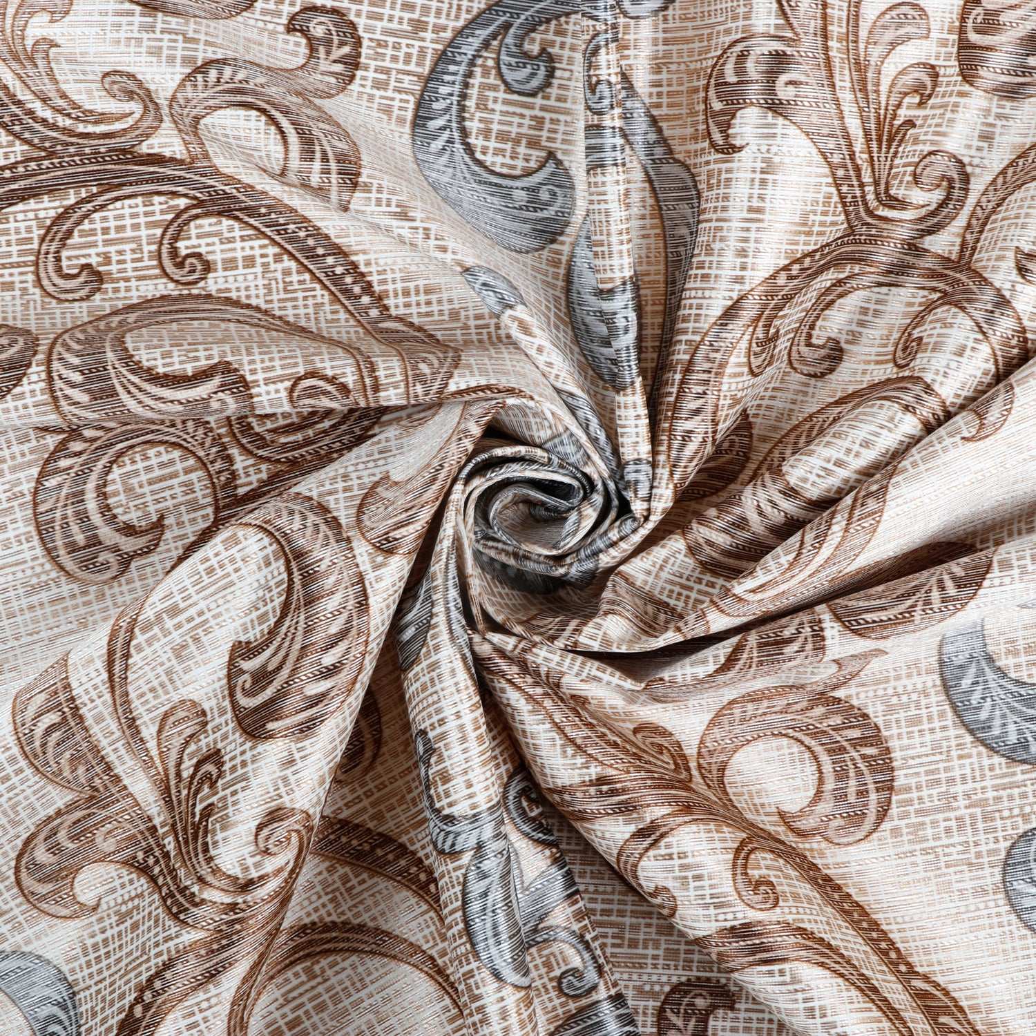 Demore Damask Curtains Farmhouse Boho Drapes Pair - Kapissh