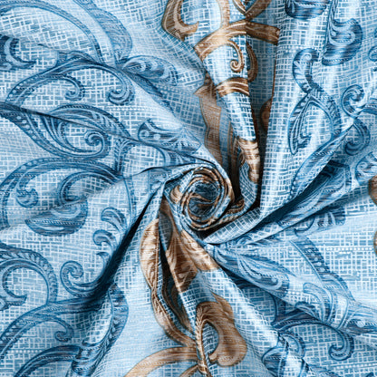 Demore Damask Curtains Farmhouse Boho Drapes Pair - Kapissh