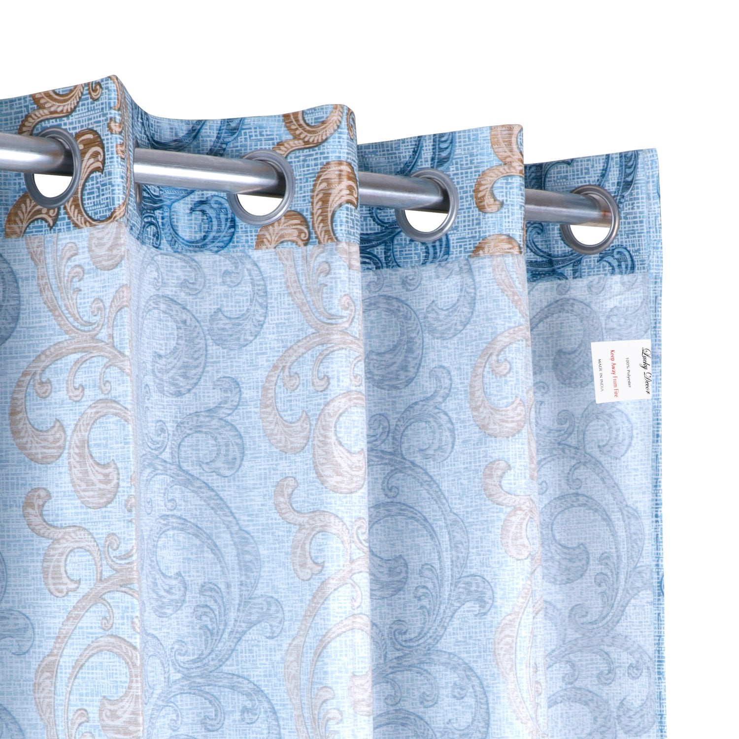 Demore Damask Curtains Farmhouse Boho Drapes Pair - Kapissh