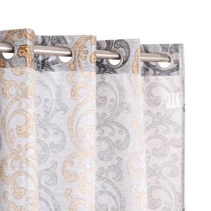 Demore Damask Curtains Farmhouse Boho Drapes Pair - Kapissh
