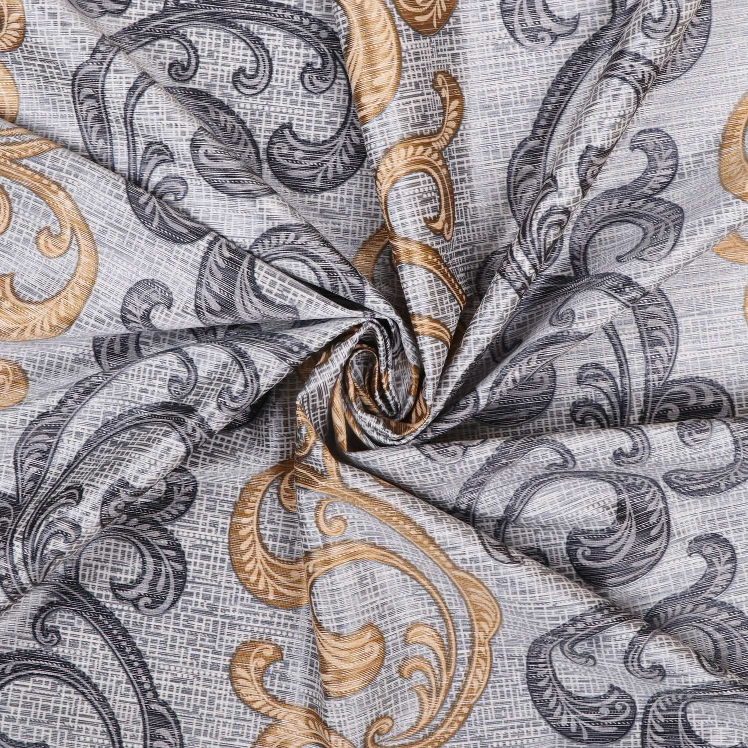 Demore Damask Curtains Farmhouse Boho Drapes Pair - Kapissh