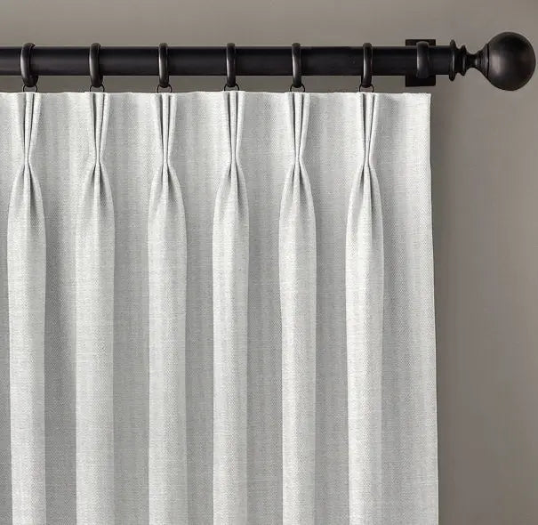 Lux Linen Herringbone Curtains – Light Filtering & Elegant Window Drapes Kapissh