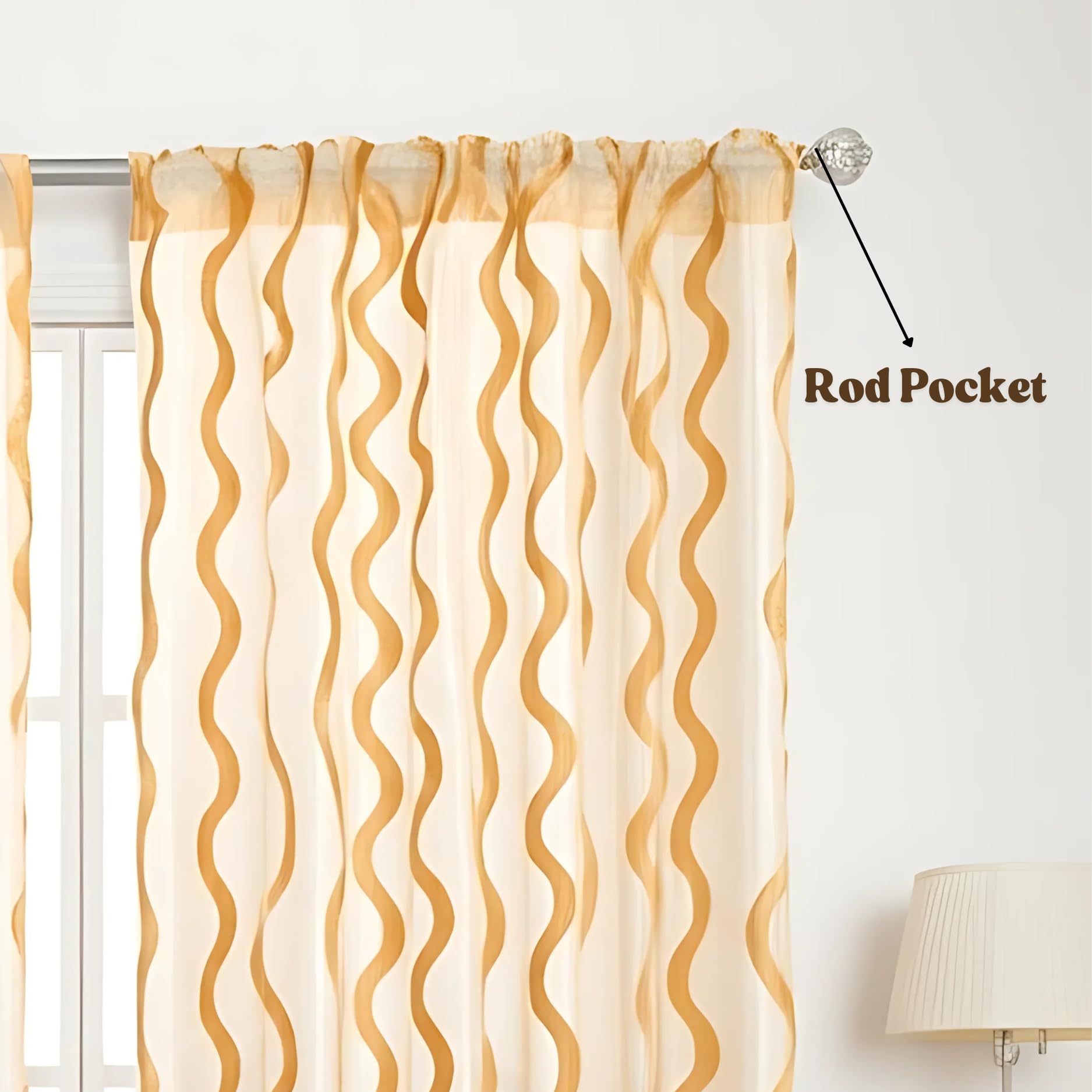 Ocean Embroidered Sheers Curtains Voile Net - Kapissh