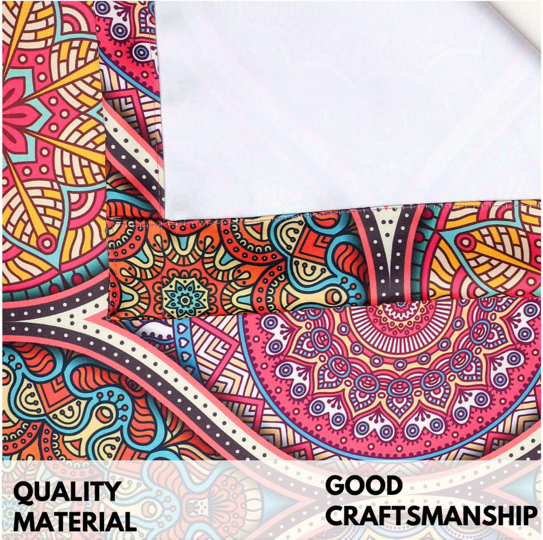 Winnetka Multicolor Purple Violet Pink Curtains - Kapissh