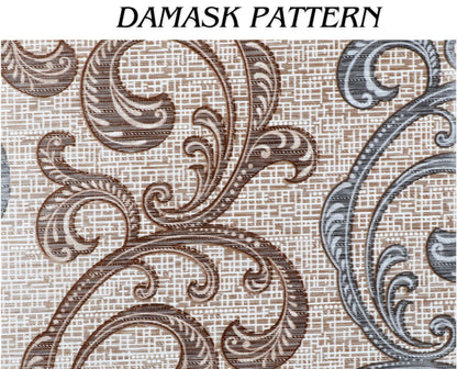 Demore Damask Curtains Farmhouse Boho Drapes Pair - Kapissh