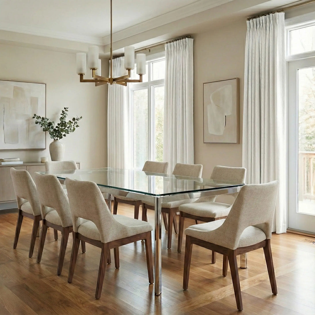 Lux Linen Herringbone Curtains – Light Filtering & Elegant Window Drapes Kapissh