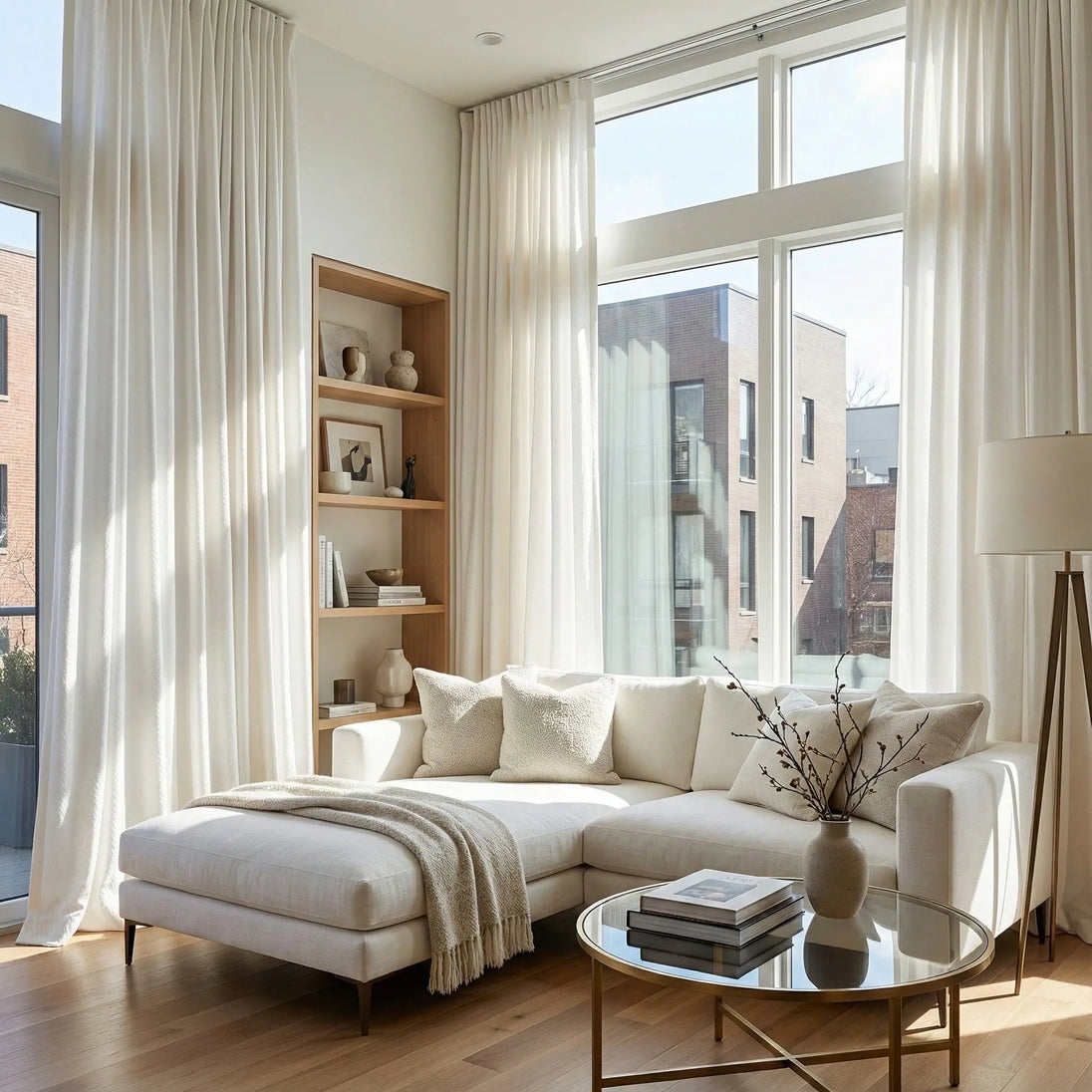 Lux Linen Herringbone Curtains – Light Filtering & Elegant Window Drapes Kapissh