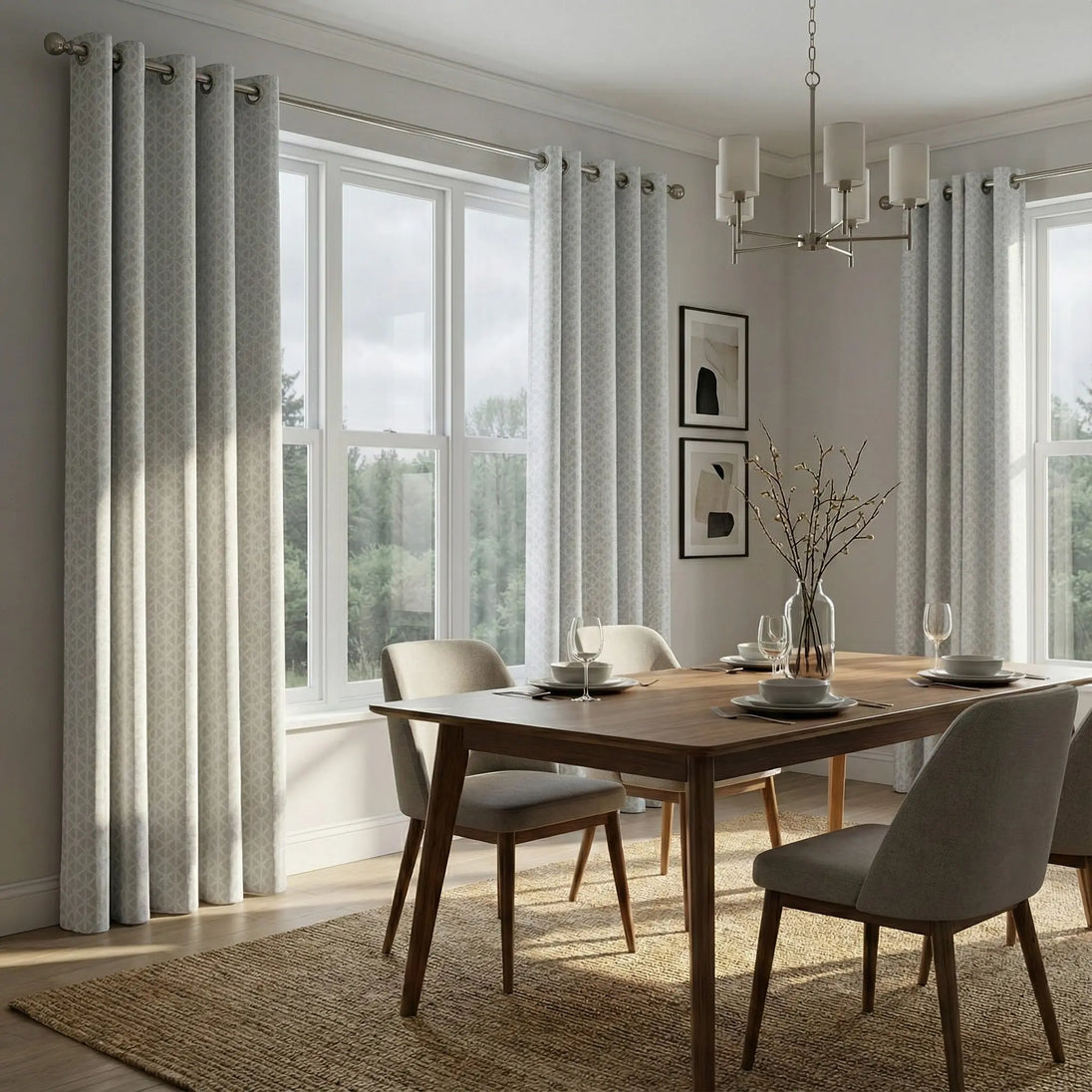 Haven Mosaic Thermal Dimout Curtains – Soft Light Filtering & Thermal Support Kapissh