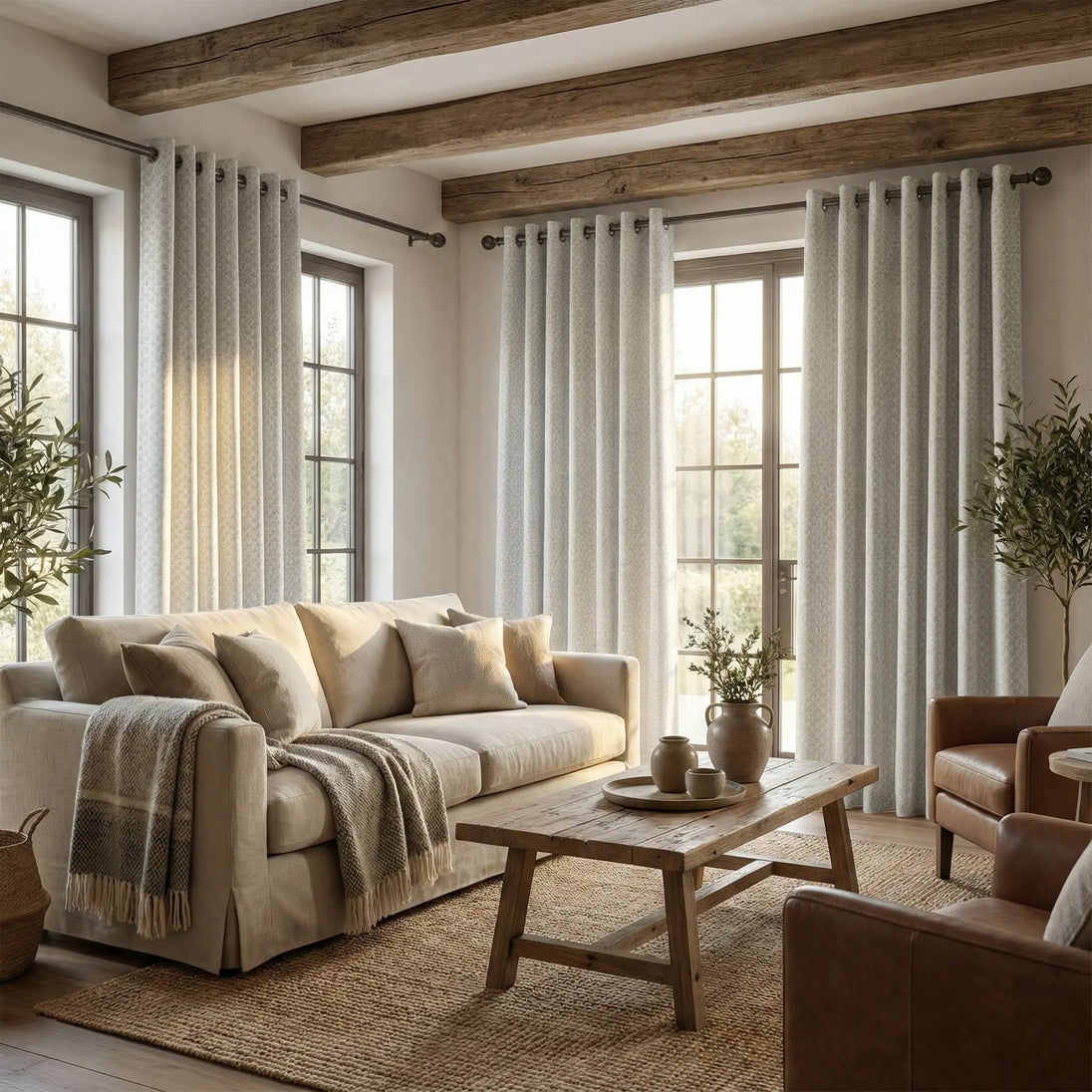 Haven Mosaic Thermal Dimout Curtains – Soft Light Filtering & Thermal Support Kapissh