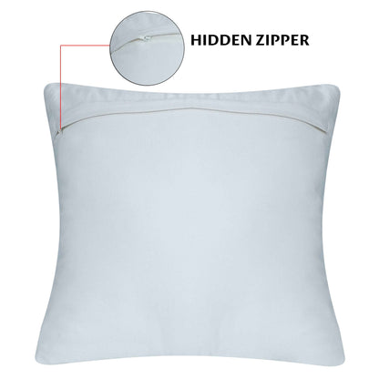 Pillow cover back with hidden zipper closure