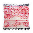 "Striped boho cushion with cotton fabric"