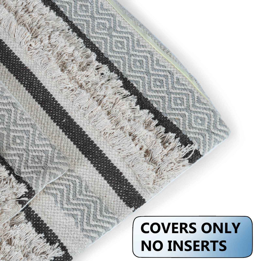 Maya decorative Cotton Grey Throw Pillow Covers - Kapissh