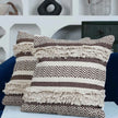 Maya decorative Cotton Brown Throw Pillow Covers - Kapissh