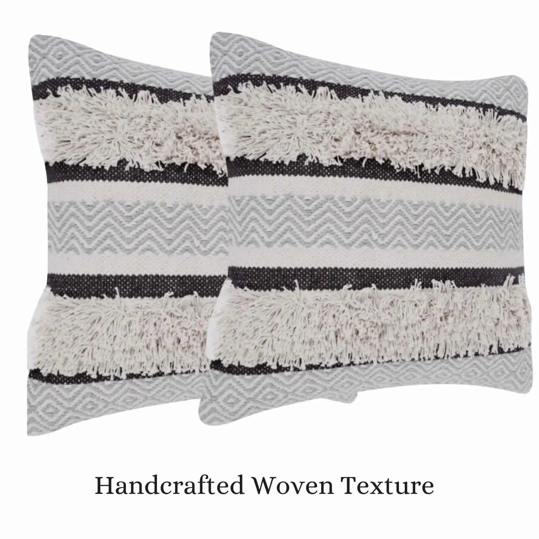 Maya decorative Cotton Grey Throw Pillow Covers - Kapissh