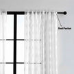 Sheer curtain with rod pocket on black curtain rod