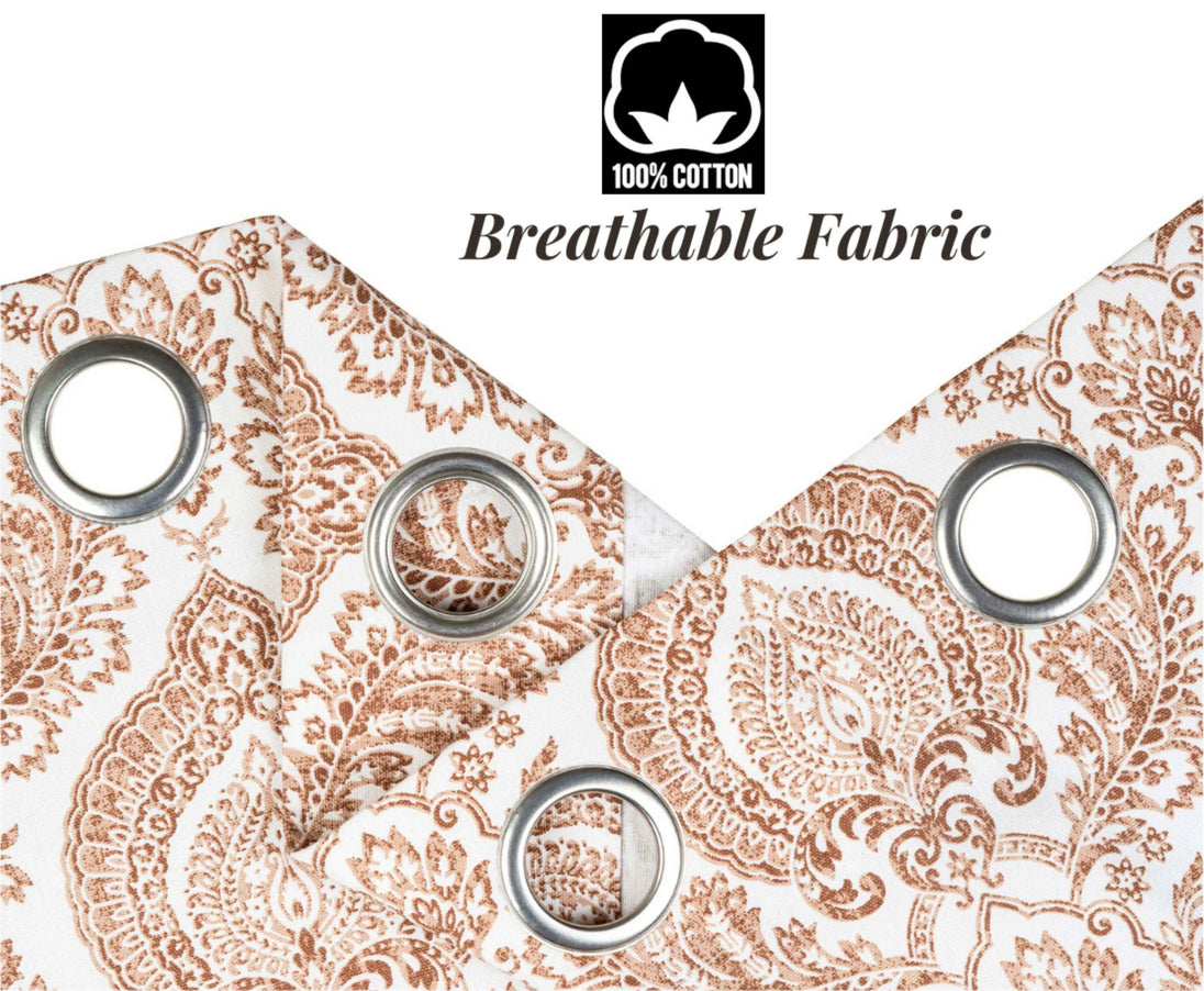  Cotton Farmhouse Curtains Damask Boho 