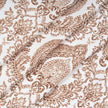 High quality stitched brown damask patterned curtains.
