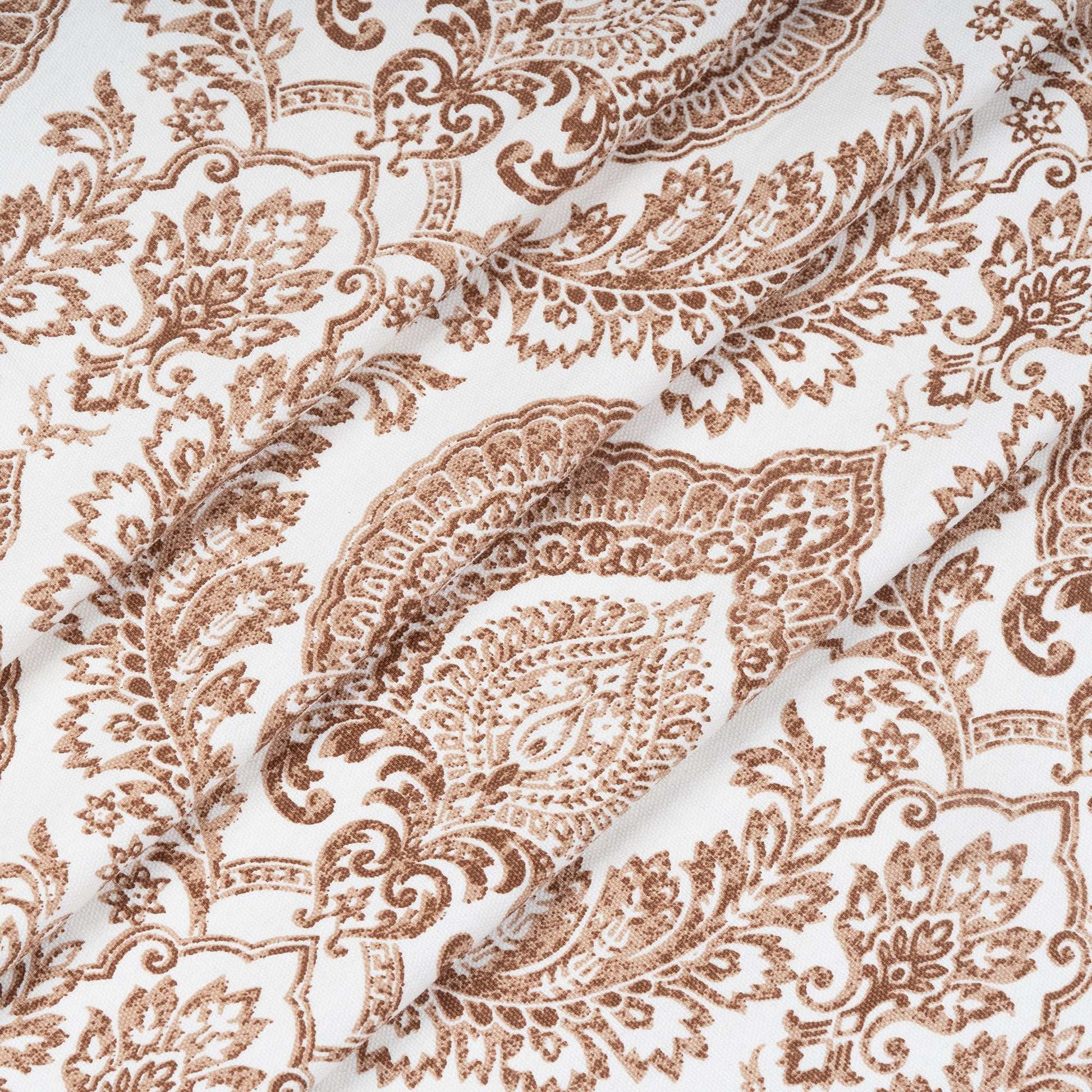 Pioneer Cotton Damask Curtains Farmhouse Boho Drapes Pair - Kapissh