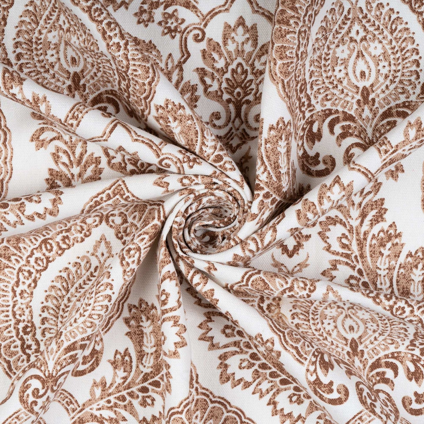 Pioneer Cotton Damask Curtains Farmhouse Boho Drapes Pair - Kapissh