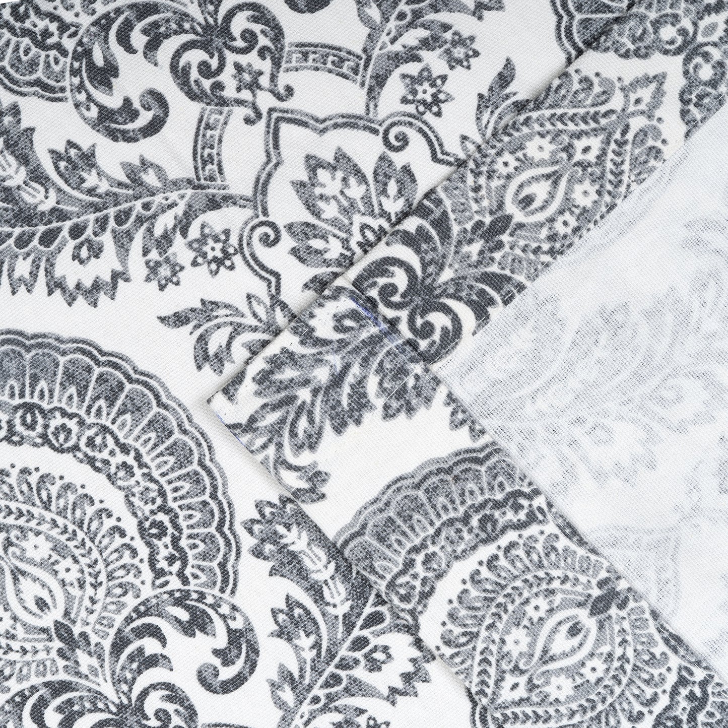 Pioneer Cotton Damask Curtains Farmhouse Boho Drapes Pair - Kapissh