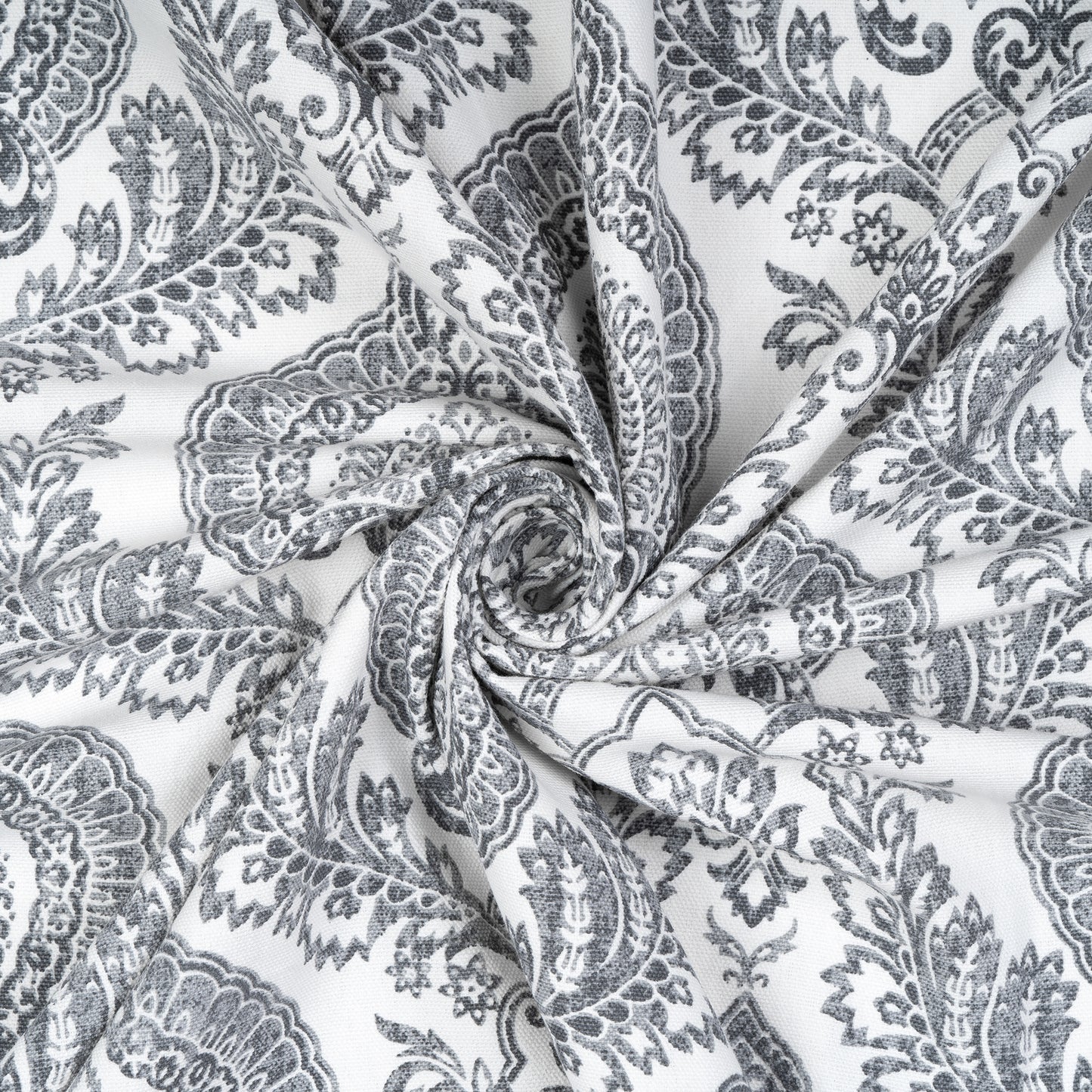 Pioneer Cotton Damask Curtains Farmhouse Boho Drapes Pair - Kapissh