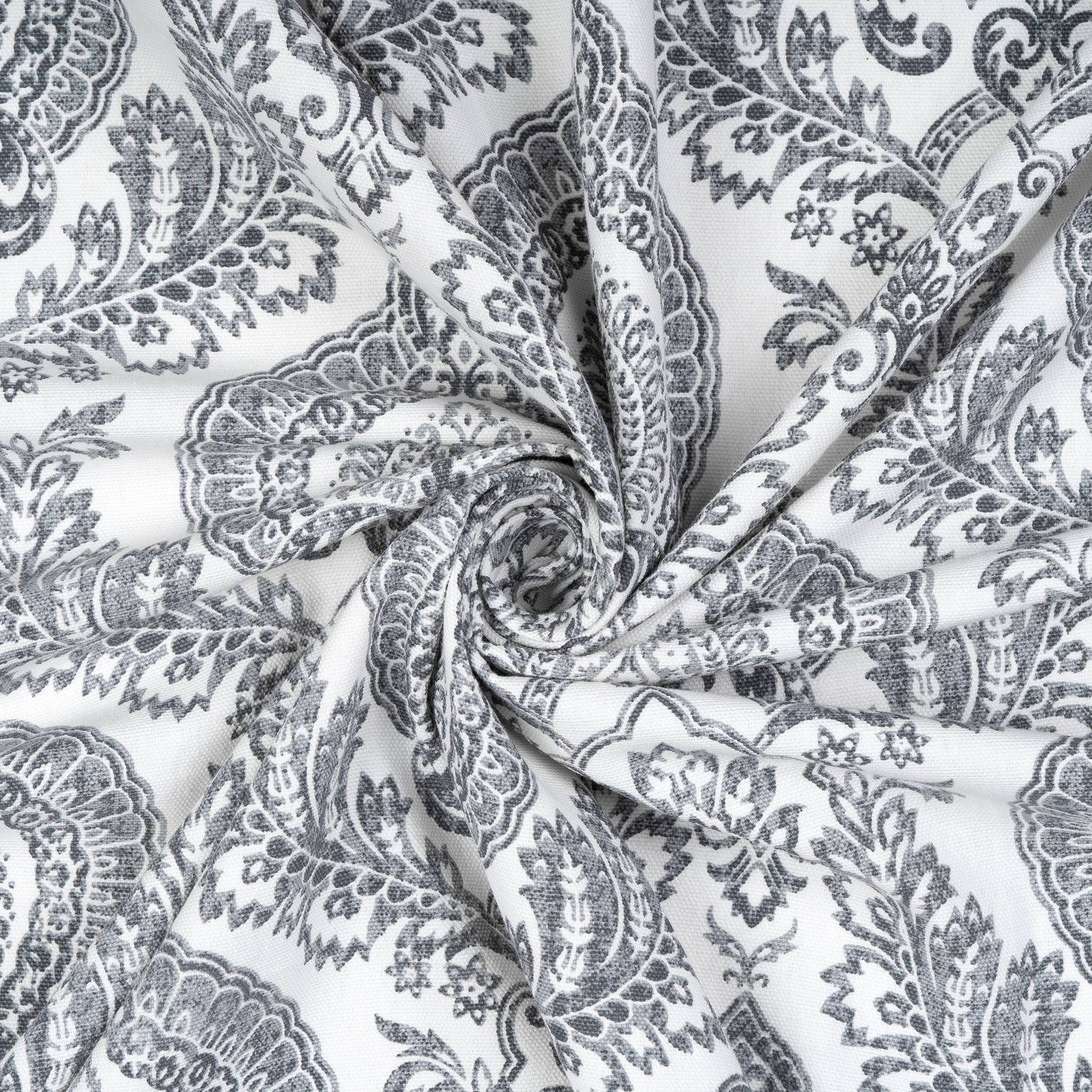 Pioneer Cotton Damask Curtains Farmhouse Boho Drapes Pair - Kapissh