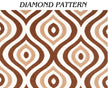 Brown and beige retro diamond fabric pattern
