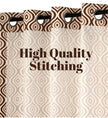 Sheer geometric curtain with high quality stitching.
