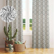 Samara Luxury Linen Cotton Damask Geometrical Curtains - Kapissh