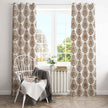 Samara Cotton Damask Farmhouse Drapes Curtains - Kapissh