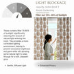 Brown damask curtains provide 70–80% light blockage
