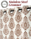 Samara Cotton Damask Farmhouse Drapes Curtains - Kapissh