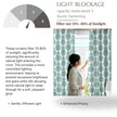 Green damask curtains offer 70–80% sunlight blockage for enhanced privacy and diffused light.
