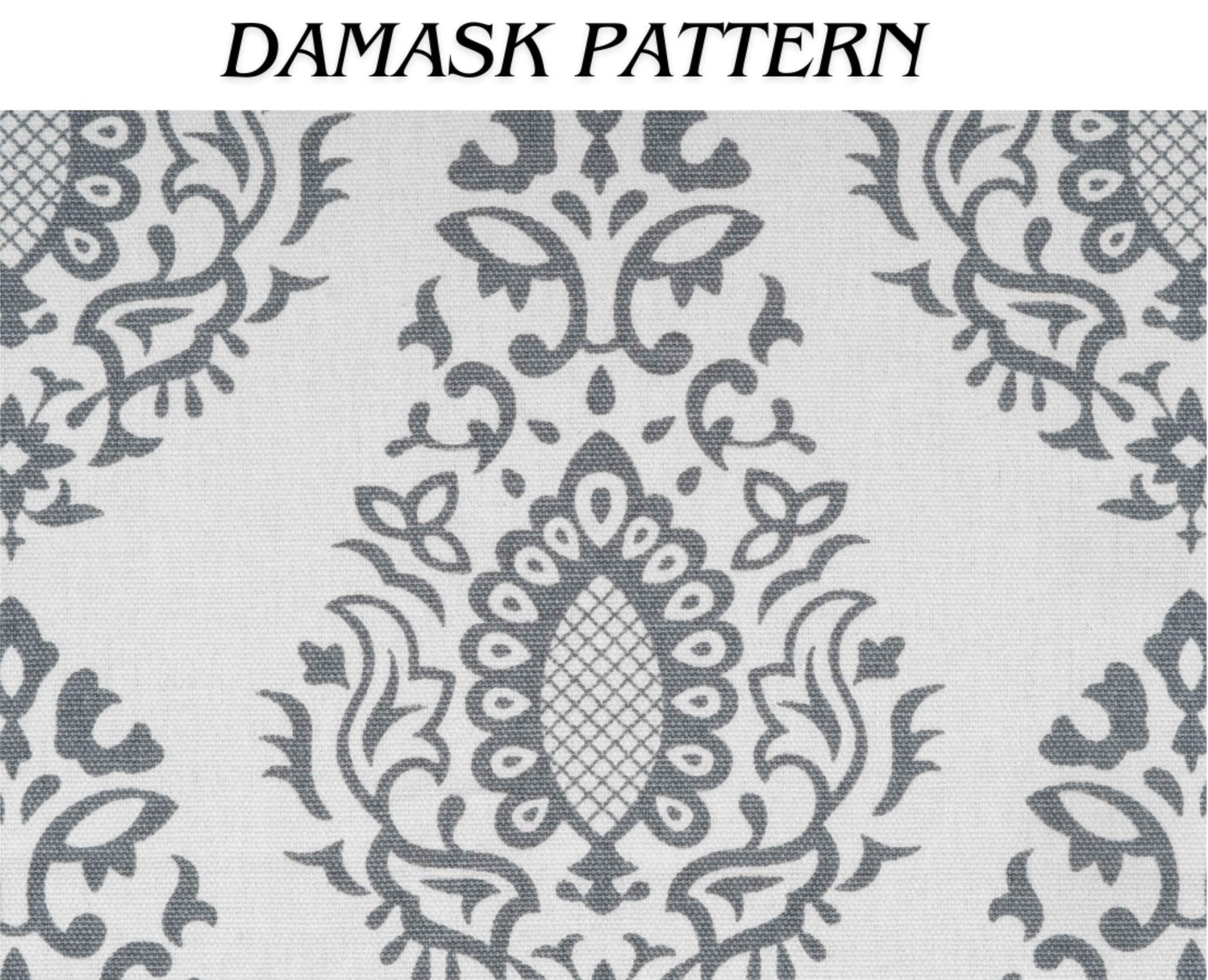 Samara Cotton Damask Farmhouse Drapes Curtains - Kapissh