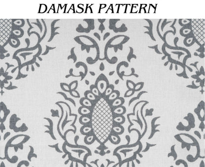 Samara Cotton Damask Farmhouse Drapes Curtains - Kapissh
