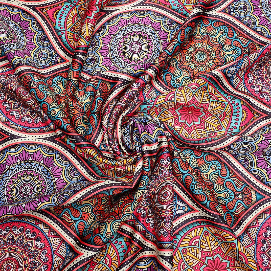 Winnetka Multicolor Purple Violet Pink Curtains - Kapissh