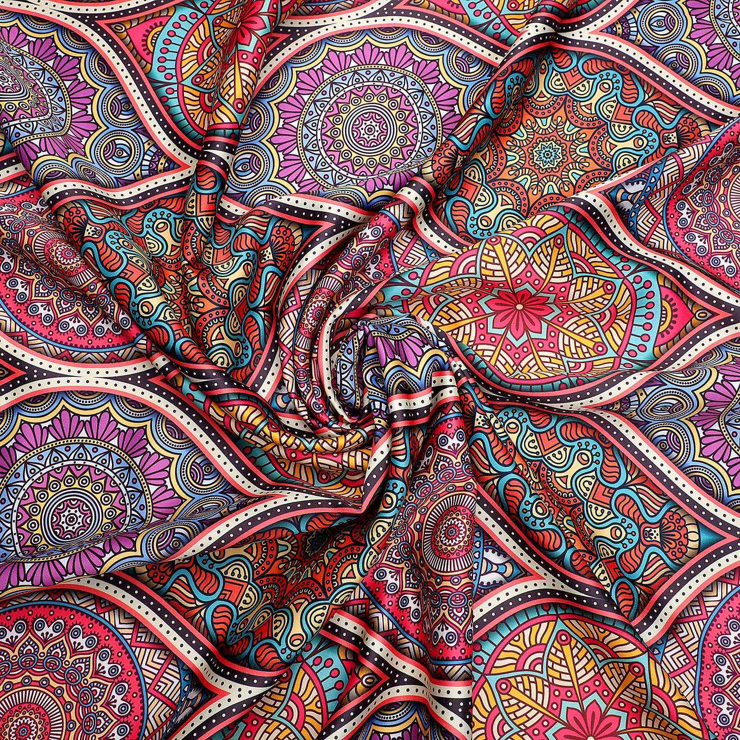 Winnetka Multicolor Purple Violet Pink Curtains - Kapissh