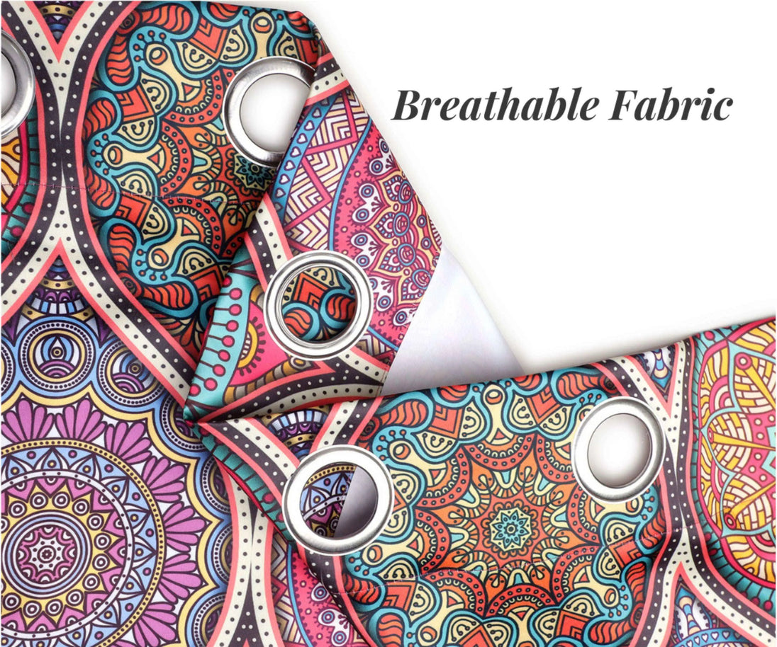 Winnetka Multicolor Purple Violet Pink Curtains - Kapissh